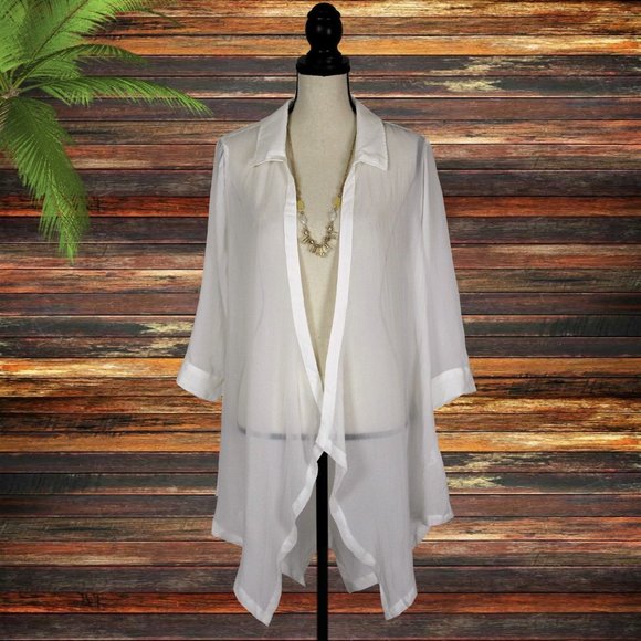 NWT Miilla White Sheer Swimsuit Coverup Med/Large - Picture 2 of 9